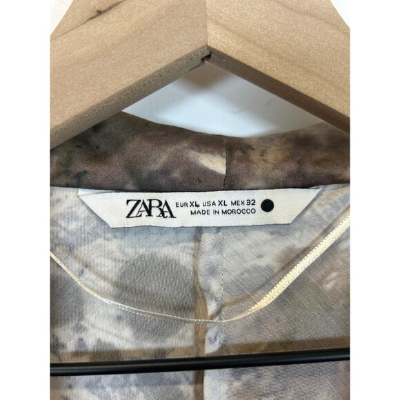 NWOT Zara Multicolor Abstract Print Cowl Neck Dress Women’s Size L - XL - Picture 8 of 10